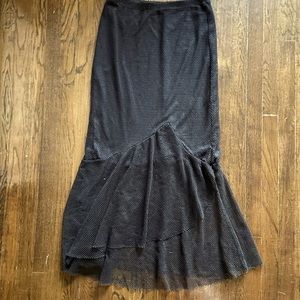 Fishnet mermaid style maxi skirt